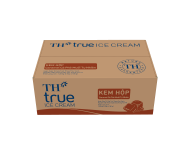 Thùng 6 Hộp Kem Hộp Caramel Cà Phê Muối Tự Nhiên TH true ICE CREAM 180g 