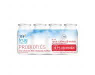 Lốc Sữa Uống Lên Men Hương Dâu Tự Nhiên TH true YOGURT PROBIOTICS 85ml